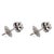 2020s Art Deco Style Diamond Platinum Studs, A Pair For Sale - Image 5 of 5