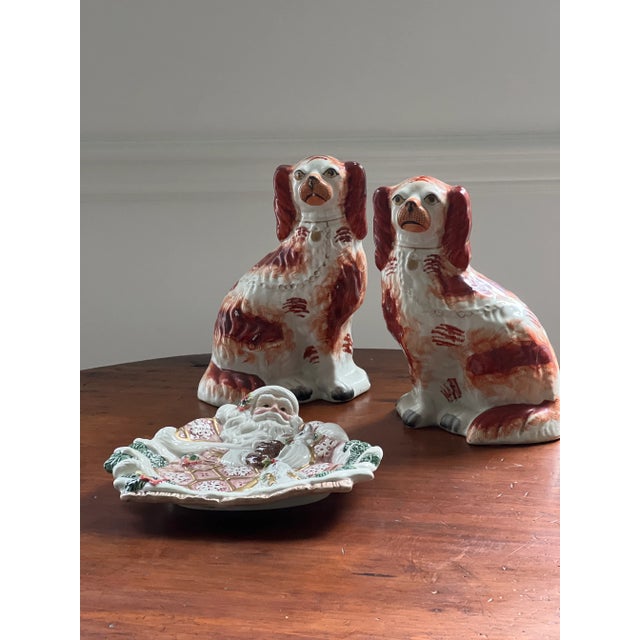 Ceramic Fitz and Floyd Vintage Snowy Woods Canape Plate For Sale - Image 7 of 8