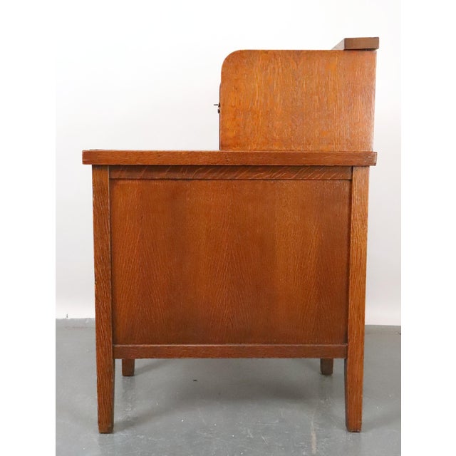 Antique the McCaskey Register Co. Quarter Sawn Oak File Cabinet For Sale - Image 14 of 16