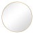 Modern Simplicity 34" Round Mirror- Gold For Sale
