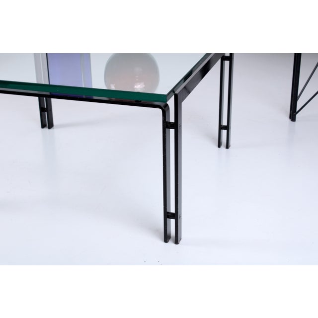 Small Black Square Coffee Table attributed to Metaform, 1980s For Sale - Image 12 of 18