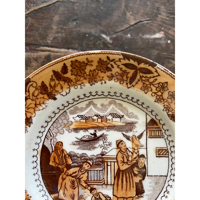 Late 19th Century 19th Century Copper English Transferware Chinoiserie Plates - Set of 14 For Sale - Image 5 of 12