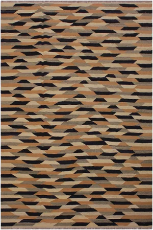 Boho Chic Modern Kilim Hand-Woven Wool Rug -5′11″ × 7′11″