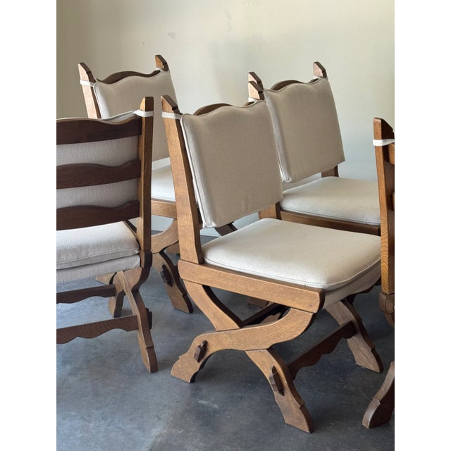 1960s German Wedge Joint Dining Chairs - 6 For Sale - Image 4 of 7