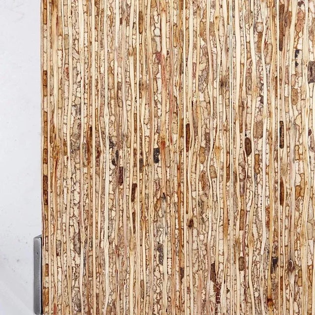 Large Square Coffee Table with Sorgho Top For Sale - Image 5 of 12