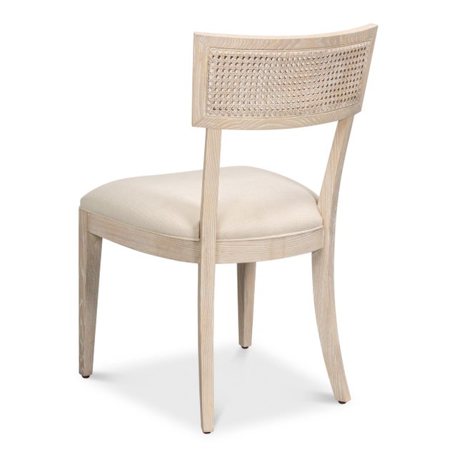 Not Yet Made - Made To Order Swedish Klismos Cane Back Dining Chairs, Bleached Oak, Sets of 2 For Sale - Image 5 of 11