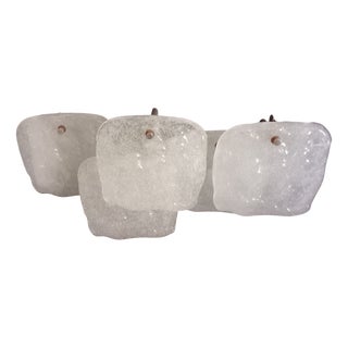 Ice Glass Rappotenstein Wall Lamp by J. T. Kalmar for Kalmar, 1960s For Sale