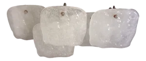 Ice Glass Rappotenstein Wall Lamp by J. T. Kalmar for Kalmar, 1960s