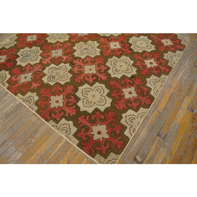 American Hooked Rug For Sale - Image 4 of 11