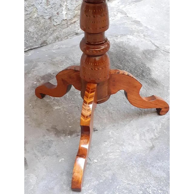 Brown Antique Table in Walnut, 1840s For Sale - Image 8 of 12