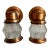Pair of Copper Glass Jar Wall Sconces, Circa 1940 For Sale
