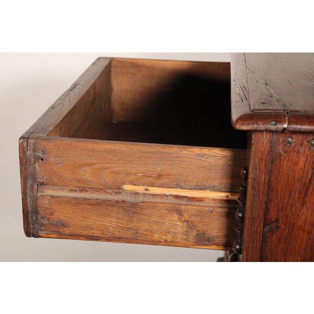Antique William and Mary Style Oak Cabinet For Sale - Image 12 of 13