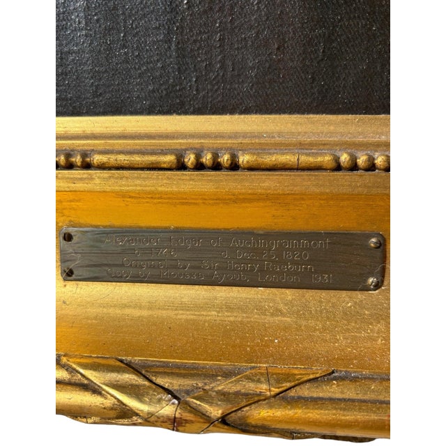 Wood 1930’s Pair of English Oil on Canvas Portraits by M. Moussa Ayoub For Sale - Image 7 of 12