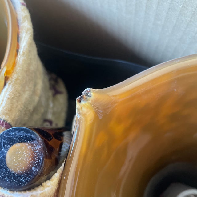 Hand-Blown Glass Tortoise Shell Sconces For Sale In Dallas - Image 6 of 8