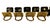 Mid 20th Century Mid 20th Century Japanese Damascene Mixed Metal Napkin Rings & Place Card Holders - Set of 12 For Sale - Image 5 of 5