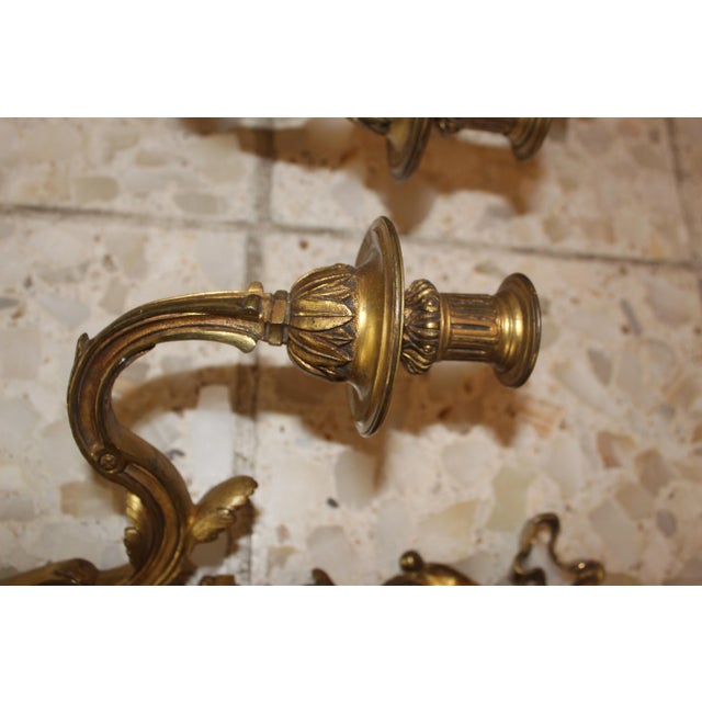Louis XVI Sconces in Bronze Gilt - a Pair For Sale In San Diego - Image 6 of 9