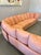 1990s Italian Pink Nubuck Leather Lev & Lev Sectional Sofa For Sale - Image 9 of 14