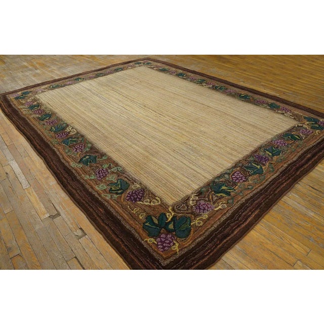 American Antique American Hooked Rug 8' 8" x 11' 8" For Sale - Image 3 of 12