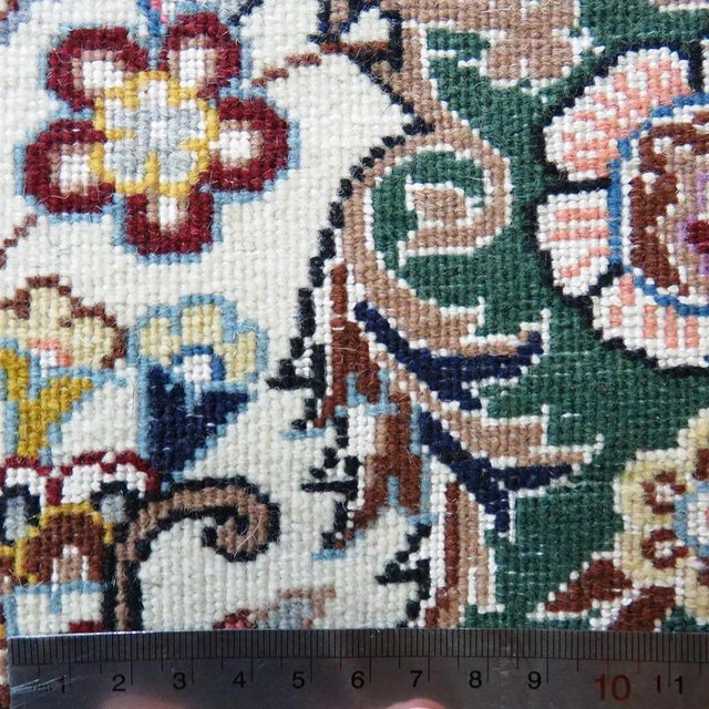 Hand-Knotted Silk and Wool Nain Rug For Sale - Image 4 of 5