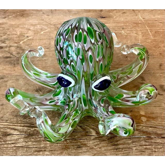 Late 20th Century Vintage Boho Art Glass Octopus For Sale - Image 5 of 6