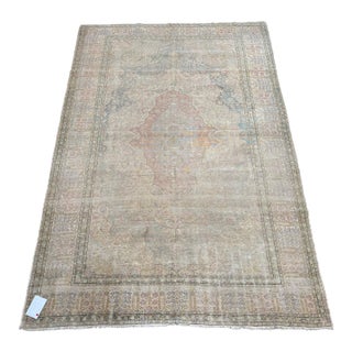 Antique 1850s Turkish Silk Rug With Medallion Design For Sale