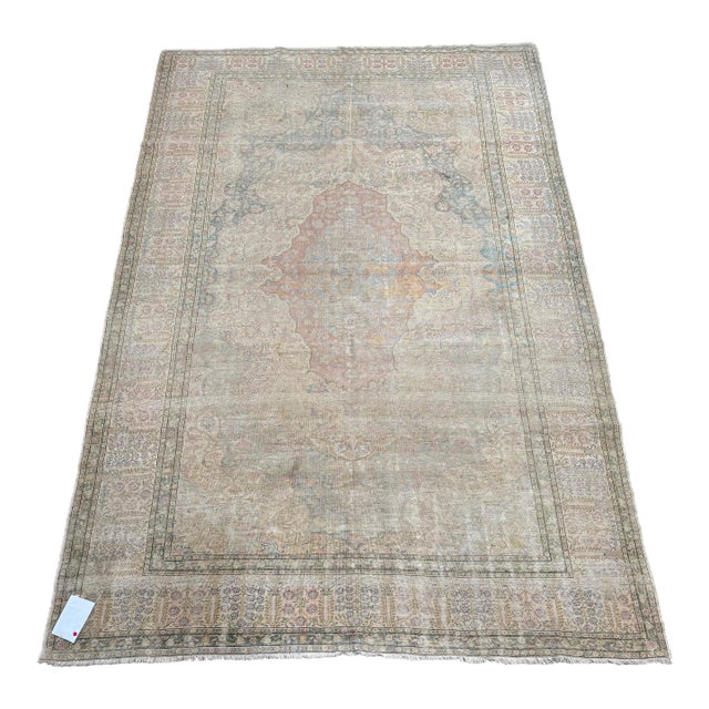 Antique 1850s Turkish Silk Rug With Medallion Design For Sale