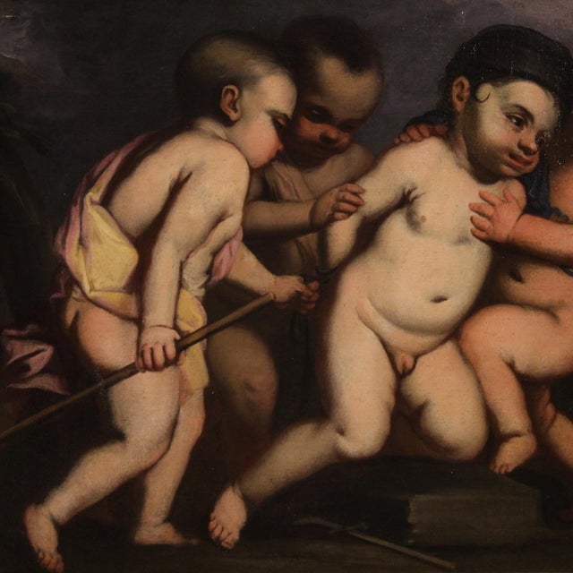 Italian Artist, Cherub Games, 1640, Oil on Canvas, Framed For Sale - Image 11 of 16