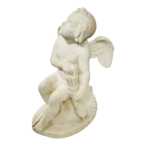 Late 19th Century Italian Carved Marble Cupid Sculpture
