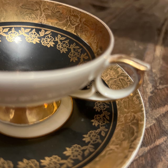 Vintage Bavarian Demitasse Espresso Cup & Saucer, Turkish Coffee Cup For Sale - Image 11 of 12