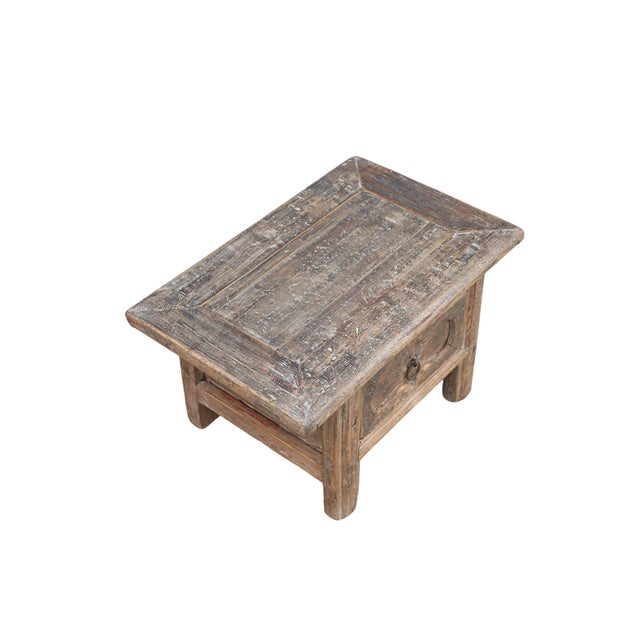 Antique Chinese Painted Pine Small Writing or Tea Table For Sale - Image 4 of 4