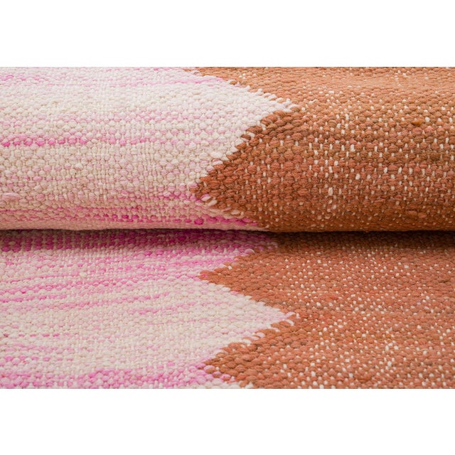 Textile Moroccan Flatweave Wool Rug by Azele Studio For Sale - Image 7 of 10
