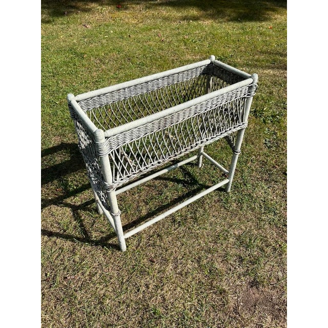 Antique Wicker Plant Stand For Sale - Image 6 of 12