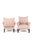 Set of French Armchairs in Pink Stripe Linen For Sale - Image 3 of 11