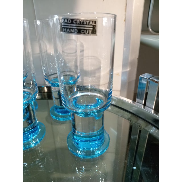 Vintage Crystal Glasses, 1970s, Set of 6 For Sale - Image 3 of 4
