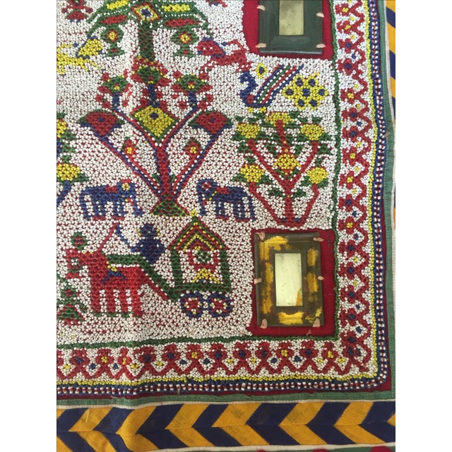 Vintage Beaded Indian Tribal Wall Hanging For Sale In Los Angeles - Image 6 of 9