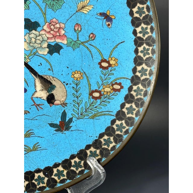 Japanese Meiji Bronze Cloisonné Charger, 1890s For Sale - Image 5 of 11