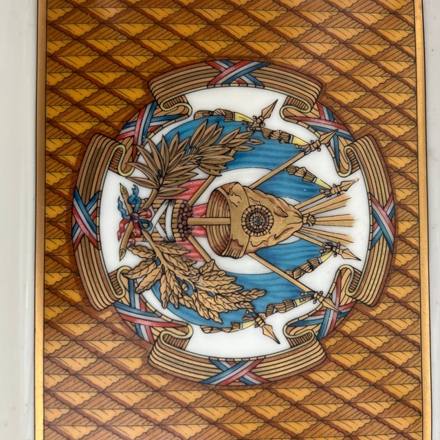Gold Hermes Ashtray or Catchall With Gilded French Design Emblem For Sale - Image 8 of 8