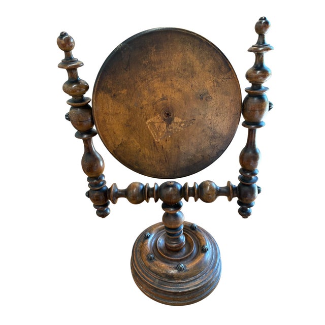 Victorian Antique Victorian Walnut Swivel Dresser Mirror For Sale - Image 3 of 10