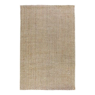 Chevron Natural / Ivory Jute Rug - 2 X 3 For Sale