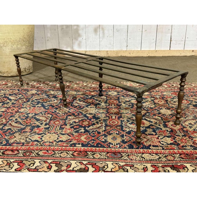 Antique English Brass Fireplace Bench, 1800s For Sale - Image 4 of 7