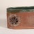 1970s Handcrafted Signed Studio Pottery Floral Relief Ceramic Vessel Cachepot in Earthy Brown & Green Glaze For Sale In Tulsa - Image 6 of 15