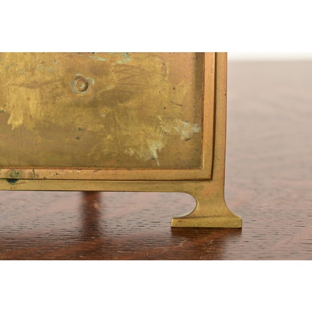 Bronze Tiffany Studios Style Antique Arts & Crafts Bronze Desk Calendar Frame or Picture Frame For Sale - Image 8 of 13