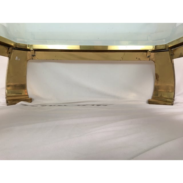 Karl Springer Brass Coffee Table | Chairish