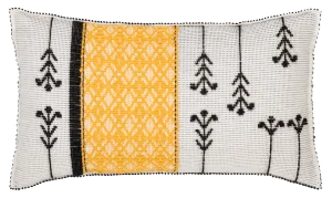 Kara Fiume Yellow Cushion by Carolina Melis for Mariantonia Urru
