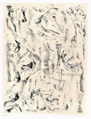 Phosphorus and Flower - Original Etching and Aquatint by Mitsuo Kano - 1959 1959