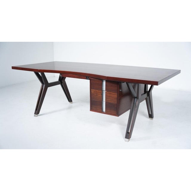 Mid-Century Modern Desk attributed to Ico Parisi for Mim Roma, Italy, 1950s For Sale - Image 6 of 18