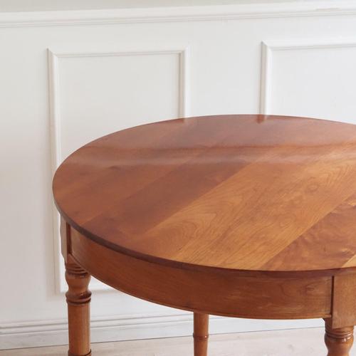 Biedermeier Round Table in Cherrywood For Sale - Image 4 of 12