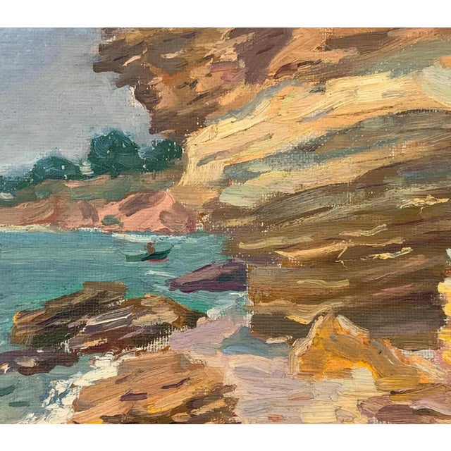 Original Seascape Oil Painting, Ukrainian Artist, 1961 29-34 For Sale - Image 4 of 6