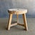 Mid-Century Modern Vintage Elm Wood Wheel Table in Natural Finish For Sale - Image 3 of 8