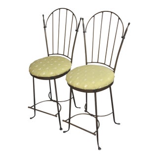 Charleston Forge Swivel Counter Stools - A Pair For Sale